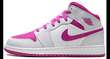 Air Jordan 1 Mid GS Roze Wit - maat 38.5 - Doos zonder deksel