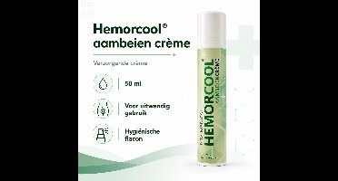 Hemorcool® – Aambeien Crème – Verzacht bij jeuk, pijn & bloedingen – Medisch hulpmiddel met koper & zink – Zonder parfum of alcohol – Veilig bij zwangerschap & borstvoeding – 50 ml