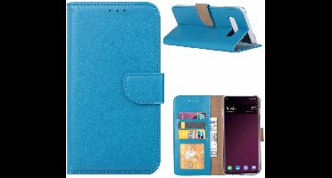 Ntech Portemonnee Hoesje Geschikt Voor Samsung Galaxy S10 - Blauw
