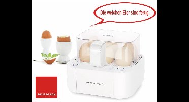 Emerio Smart Eierkoker EB-115560.12 - Drie gaarstanden, met spraakuitvoer (duits), Wit