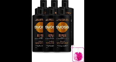 6 x Syoss Repair Shampoo - Shampoo - Herstel - 440 ml - Bulkverpakking - Herstel haar - Beschadigd haar