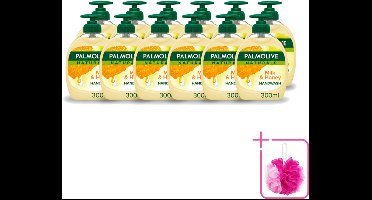 12 x Pamlolive Naturals - Handzeep - Melk & Honing - 300 ml - Bulkverpakking - Handzeep melk honing - Handverzorging