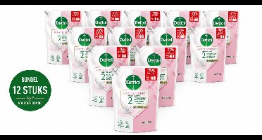 Dettol - Handzeep - Antibacterieel - Navulling Sensitive - 12x 500ML - Voordeelverpakking