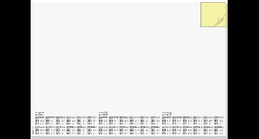 Sigel H7490 Bureau onderlegger 3-jaarskalender 2027, 2028, 2029 Met geïntegreerd notitieblok Wit (b x h) 59.5 cm x 41 c