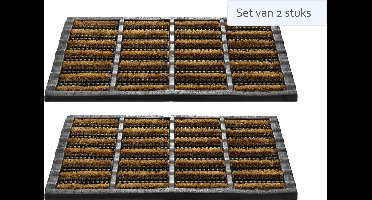 Set van 2 stuks Hamat Deurmat / Rubbermat - Mudbuster 40 x 60 cm