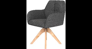 Puur - Dannie draaistoel hout - grijs