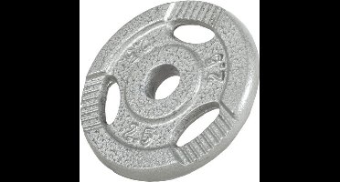Gorilla Sports Gewicht - Halterschijf - Gripper Gietijzer - 30 mm - 2,5 kg