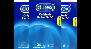 Durex - Condooms - Extra Safe - 3 x 20 stuks - Voordeelverpakking