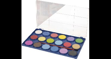 Waterverf met kwast | 18 Kleuren
