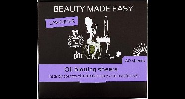 Beauty Made Easy Lavender oil blotting sheets