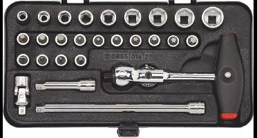 1/4 INCH DOPSLEUTEL ASSORTIMENT 27DLG ZEBRA - DOP SLEUTEL