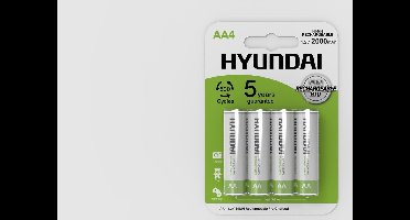 Hyundai - AA Oplaadbare Batterijen - 2000mah - 4 stuks