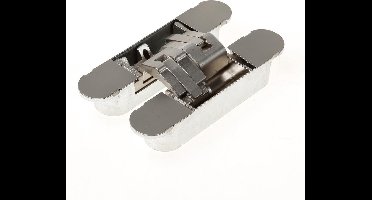 BSW Onzichtbaar scharnier, 3D, type Hide 160-120, afmeting 160x32mm, inox look, brandwerend 120 minuten