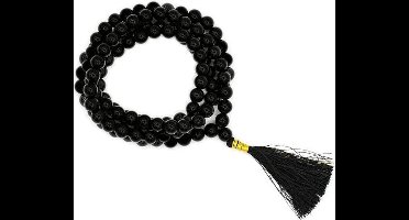 Yogi & Yogini naturals Mala Zwarte toermalijn AA kwaliteit 108 kralen (6 mm) + tasje