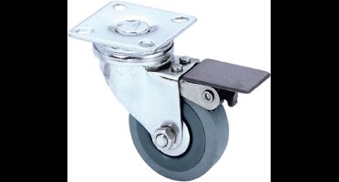 Adam Hall 3703 draaiwiel 50 mm geremd, grijs wiel - Wiel