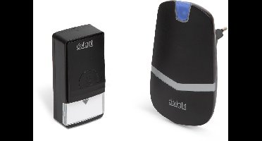 Draadloze deurbel - Kinetisch / batterijloos - zwart - 36 melodieën - IP44 waterbestendig - 433MHz - eenvoudig te installeren [55342BK]