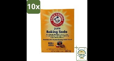 10 x Arm & Hammer - Baking Soda - Multifunctioneel - Biologisch Afbreekbaar - 454 g - Grootverpakking - Baking Soda - Arm And Hammer - Natuurlijke Baking Soda - Bakpoeder - Zuurteregelaar