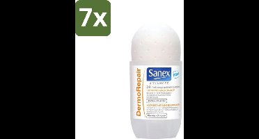 7 x Sanex Advanced - Dermo Repair - Deodorant Roller - 24h Anti-Transpirant - 0% Alcohol - 50 ml - 24h Anti-transpirant - Huidherstel - Huidverzorging - Deodorant Roller - Anti-geur