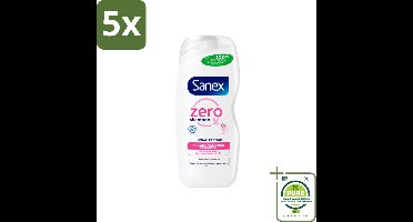 5 x Sanex - Shampoo - Zero% Normal Hair - Milde Reiniging - 250 ml - Grootverpakking - Sanex Shampoo - Shampoo Normaal Haar - Natuurlijke Shampoo - Biologische Shampoo - Sulfatenvrije Shampoo