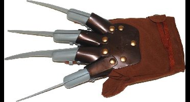 Funny Fashion Freddy Krueger horror handschoen - voor volwassenen - Halloween verkleed accessoires