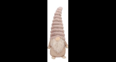 Gnome cozy taupe fur 10x7x30cm
