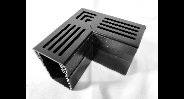Black Beauty Perfect Drain 65/100 hoek zwart alu designrooster