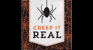 Servetten - Creep it Real (16 stuks) - Halloween servetten - Halloween decoratie - servies - napkins - Servetten tafel