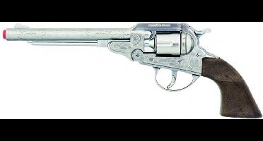 Gonher Speelgoed Revolver Cowboy 8 Schots 27,5 Cm Zilver