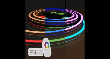 8 meter RGB Neon LED flex Maxi recht - complete set neon verlichting