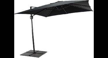 SenS-Line Honolulu zweefparasol 250x250cm - Vierkant - Antraciet