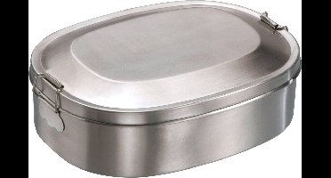 Broodtrommel voor kinderen en volwassenen - RVS lunchbox - 18x6x14
