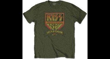 Kiss - Loud & Proud Heren T-shirt - L - Groen