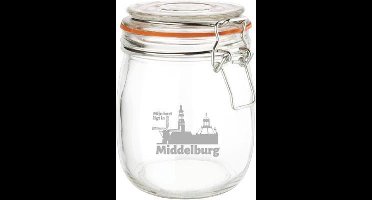 Gegraveerde Weckpot 0.75 ltr Middelburg
