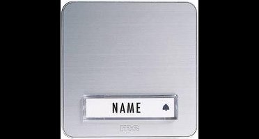 m-e modern-electronics KTA-1 A/S Belplaat Met naambord 1-voudig Zilver 12 V/1 A