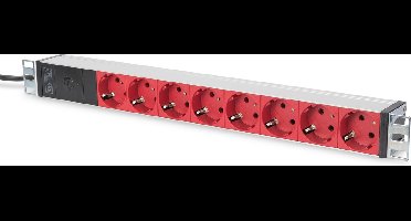 Digitus Pdu Stroomstrip Voor Rack 8Xschuko 2M 16A Aan/Uit-Beveiliging