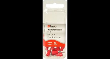 Ratio Kabelschoen Stift 12mm 0.5-1.5mm² - Pen - Rood - 10st in blister