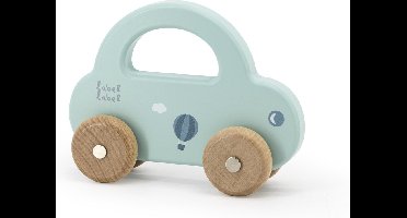 Label Label - Houten Speelgoed Auto - Groen - FSC Hout - Met Hartjes Print & Handvat - Geschikt voor Kindjes vanaf 18 Maanden