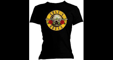 Guns N' Roses - Classic Bullet Logo Dames T-shirt - M - Zwart