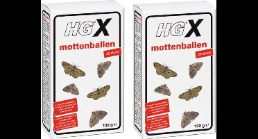HG mottenballen 0,13kg - 2 Stuks !