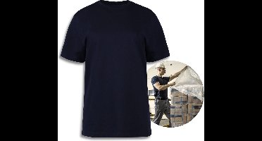 VILS Donkerblauw, katoenen unisex t-shirt met ronde hals