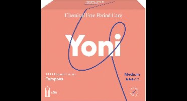 Yoni Tampons - Medium - Biologisch Katoenen - 56 stuks