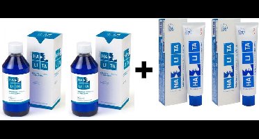 2x Halita Mondwater + 2x Halita Tandpasta - Voordeelpakket
