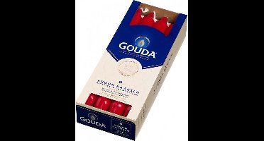 GOUDA Dinerkaars Gouda Kroonkaarsen 240/24 doos 8 rood (per 4 stuks)