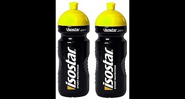 Isostar - Fietsbidon - 650 ml - Zwart - BPA-vrij - Ergonomische Greep
