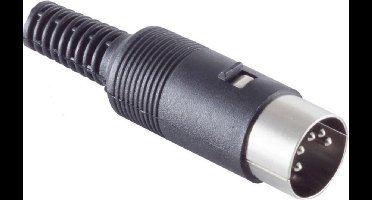 S-Impuls DIN 5-pins 180° (m) connector / zwart