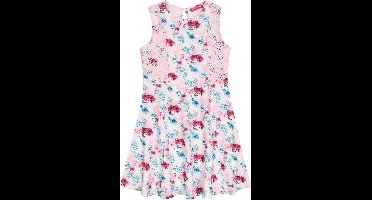 Roze gebloemde jurk