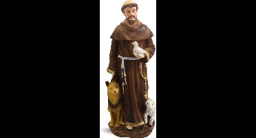 Beeld Heilige Franciscus met schaap 20cm