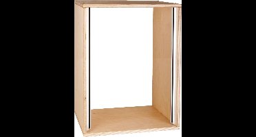 MUSIC STORE Studiorack 16HE berk MP bouwpakket, klarlackiert, recht - Studio racks