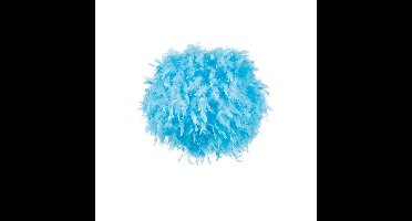 Home Sweet Home Lampenkap Kids Cloud cilinder - van veren - blauw - Moderne Lampenkap - 30/30/20cm - E27 lamphouder - voor hanglamp - RoHS getest