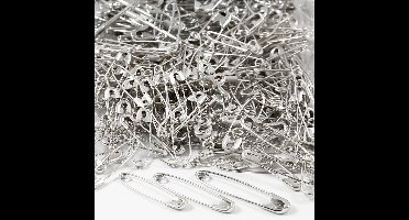 Veiligheidsspelden, L: 28+31+36 mm, dikte 0,7-0,8 mm, zilver, 600 stuk